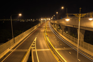 Fototapeta na wymiar Street Expressway at night
