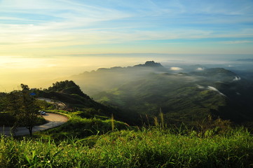 Mountain Landscape at Sunrise 