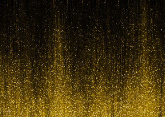 Gold sparkle glitter fire sound wave