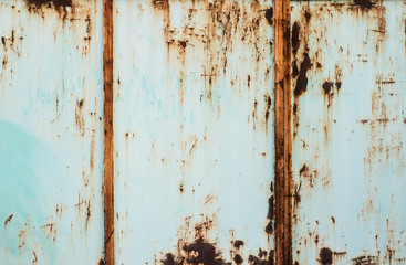 Old rusty galvanized iron wall