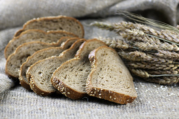 rye bread and ears on the table