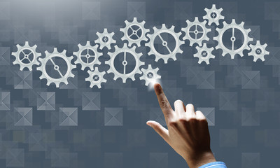 Gears mechanism. Concept image