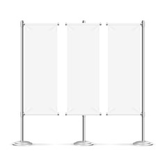 Blank Banner Flag Set. Vector