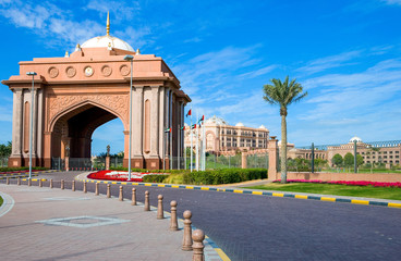 Fototapeta premium Abu Dhabi., the Emirate Palace entrance