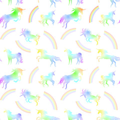 Unicorn seamless pattern