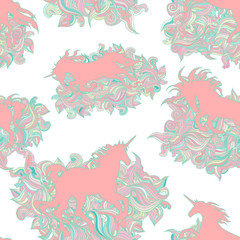 Obraz premium Unicorn seamless pattern