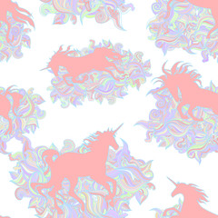 Fototapeta na wymiar Unicorn seamless pattern