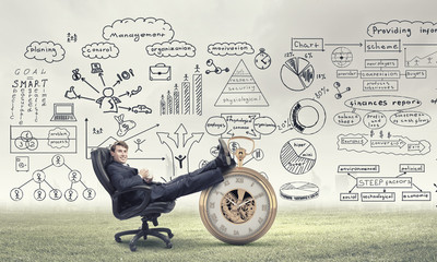 He successfully manages his time