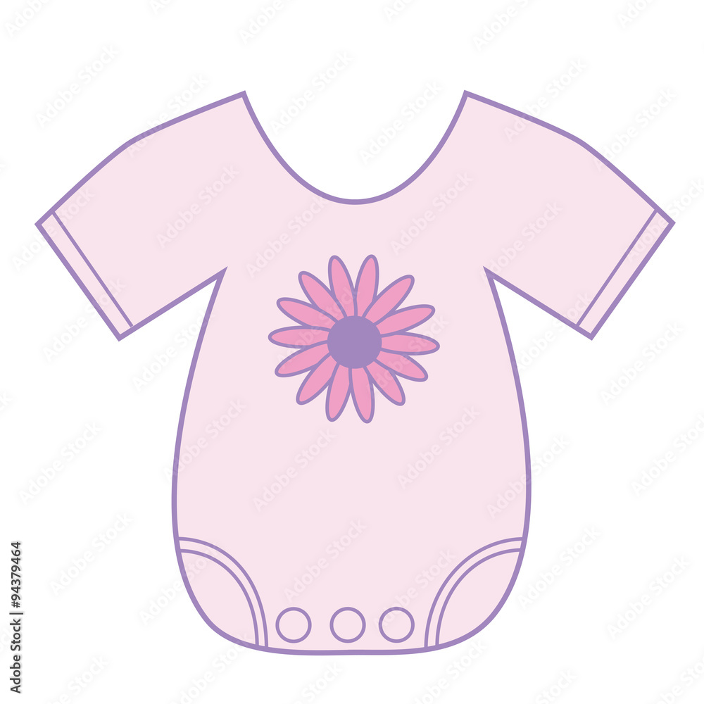 Sticker flower girl clothes