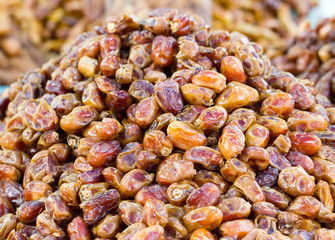 Heap of date palm in the market.