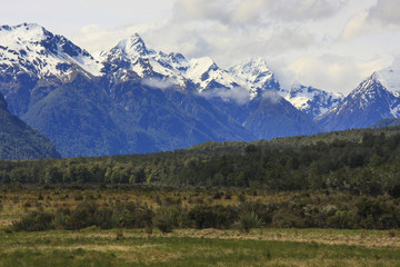 Mountain Range, Eglinton Valley, New Zealand