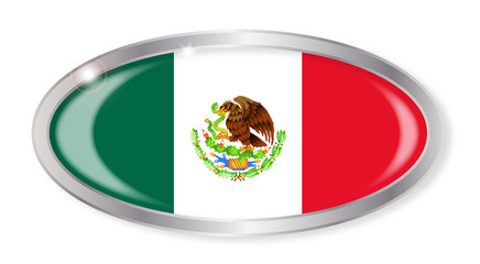 Mexico  Flag Oval Button