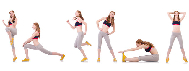 Concept of healthy lifestyle in set