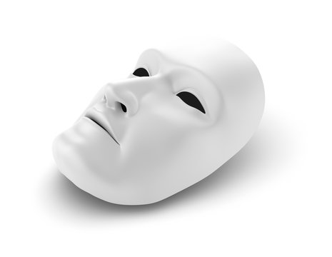 White mask, theater concept