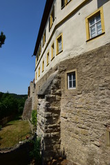 Obraz na płótnie Canvas Rothenburg ob der Tauber, Germany - Street view with historic buildings in Rothenburg, Bavaria, region Middle Franconia, South Germany