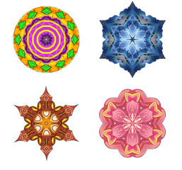 Illustration: Digital Art: Fractal Graphics: The X Flowers Series 3. Element / Game Asset Design. Fantastic Style.
