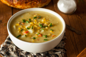 Hot Homemade Corn Chowder
