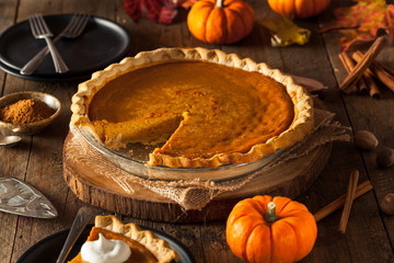 Festive Homemade Pumpkin Pie © Brent Hofacker