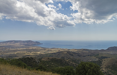Fototapeta na wymiar Semi-desert area of the Black Sea coast.
