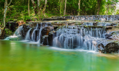 The waterfall at Namtok Samlan National Park ,Saraburi,Thailand