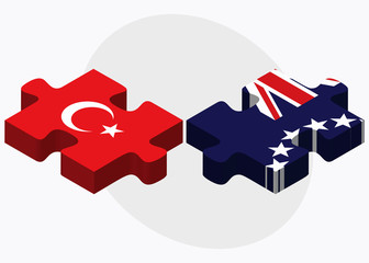 Turkey and Cook Islands Flags