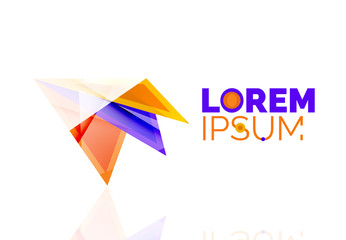 Logo, abstract geometric business icon