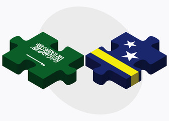 Saudi Arabia and Curacao Flags