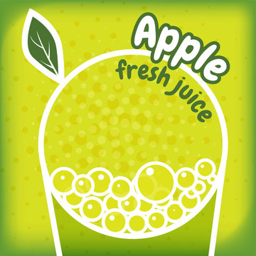 Enjoy fresh juice, banner, vector illustration
