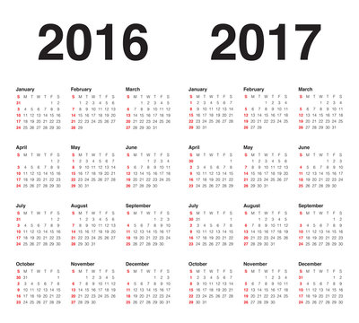 Calendar 2016 2017