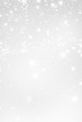 Abstract  Silver Christmas Background with white  lights. Festiv