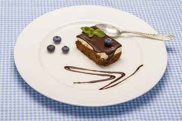 cake on ceramic plate