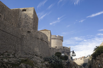 Fototapeta na wymiar Ancient walls of Dubrovnik, Croatia