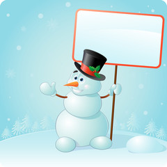 Snowman in a hat