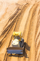 bulldozer on a building site