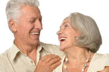 happy Elderly woman and man