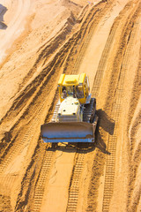 bulldozer on a building site