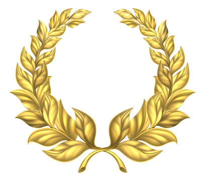 Gold Laurel Wreath