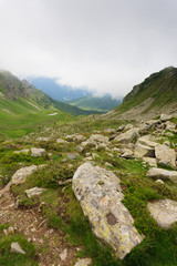 Mountain cloudy panorama