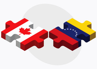 Canada and Venezuela Flags