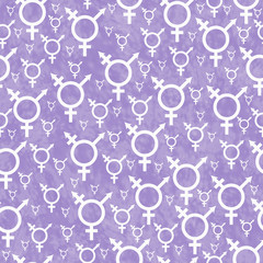 Purple and White Transgender Symbol Tile Pattern Repeat Backgrou