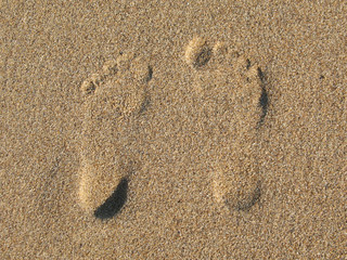  footprints in the sand