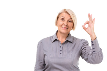 Creative concept for senior woman