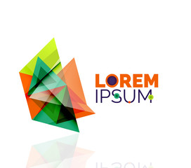 Logo, abstract geometric business icon
