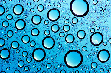  water drops on glass