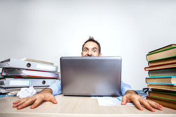 Funny and creative concept for businessman