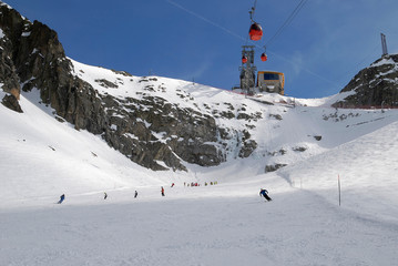 Trasa narciarska Paradiso, Passo Tonale - obrazy, fototapety, plakaty