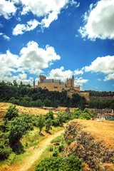 Fototapeta na wymiar The famous castle Alcazar of Segovia, Spain