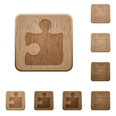 Puzzle wooden buttons