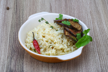 Risotto with eggplant
