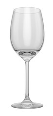 Empty glass on white background, mock up